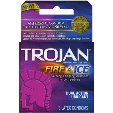 Trojan Fire & Ice Condoms - Box of 3