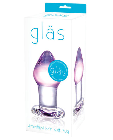 Glas Amethyst Rain Glass Butt Plug
