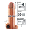 Fantasy X-Tensions Vibrating Real Feel 2-Inch Extension - Flesh